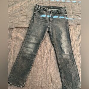 MOTHER mid-rise dazzler ankle dark grey jeans size 32